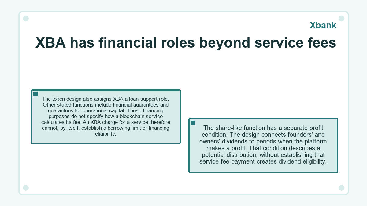 Xbank - XBA has financial roles beyond service fees - diagram